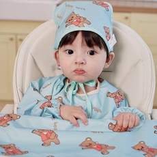 아이주 이유식 턱받...
