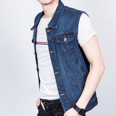 남자데님조끼