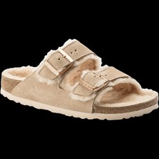 버켄스탁 아리조나 빅버클 시어링 샌들 여성 테디 에그쉘 털 슬리퍼 여성용 정품 BIRKENSTOCK 소가죽 벨벳