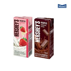 허쉬 초콜릿드링크 190mL 딸기맛12+초코맛12 24팩(1box)/무료배송