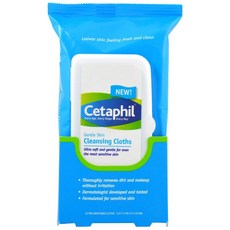 Cetaphil Gentle Skin Cleansing Cloths 세타필 젠틀 스킨 클렌징 티슈 25장 2팩, 1개, 1개