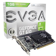 EVGA 지포스 GT 610 1024MB GDDR3 듀얼 DVI 미니 HDMI 그래픽 카드 01G-P3-2616-KR 414932, 1GB