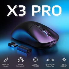  ATTACK SHARK Wireless Mouse X3PRO Black 