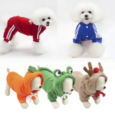 알디펫 강아지 츄리닝 애견 트레이닝복 티셔츠 올인원 7color, 슈스올인원, 레드, 1개