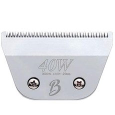 Bucchelli 탈착식 A 시리즈 와이드 40 블레이드 강아지 그루밍 클리퍼 블레이드 길이 0.25mm 절단 길이 0.25mm 일본 고탄소강 강아지 그루밍 클리퍼 교체 블레이드, 40W (1/100" - 0.25mm), 1개