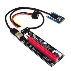 노트북용 미니 PCIe to PCI 익스프레스 16X 라이저 외장 그래픽 카드 EXP GDC BTC 앤트마이너 mPCIe to PCIe 슬롯 마이닝 카드, 빨간, 1개