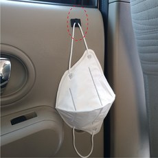 차량용 마스크걸이 다용도 후크 정리클립 8개입, 블랙(8개입)