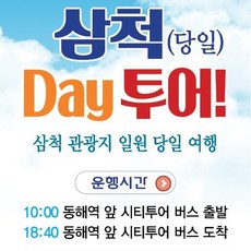 쿠팡 삼척시티투어(당일)