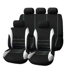 자동차 시트 커버 폴리에스터 원단 사계절 범용 전면 및 후면 카시트 2 4/9 피스 세트, 13) 5 seat grey, 1개