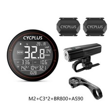 CYCPLUS-M2 사이클링 바이크 액세서리 GPS 자전거 컴퓨터 무선 ANT + 블루투스 방수 속도계 Garmin Wahoo XOSS, M2 C3 C3 BR800 S90, 1개