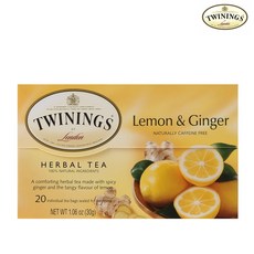 Twinings 트와이닝 레몬 생강 허브티 20티백 2팩
