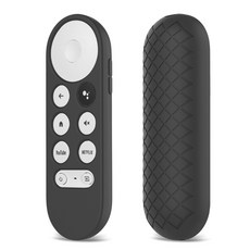 Chromecast TV 2020 Remote를위한 안티 슬립 보호 커버 슬리브 피부, Black