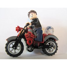 레고 인디아나 존스 Mutt Williams Minifigure 레드 클래식 오토바이 & 해골 왕국 해골