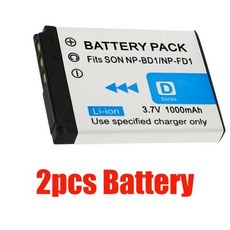 NPFD1 NPBD1 NP BD1 FD1 카메라 리튬 이온 배터리 소니 DSC T300 TX1 T900 T700 T500 T200 T77 T900 T90 용 1000mAh, 2) 2 pcs, 2개