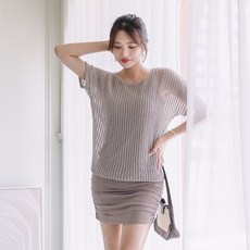 채핏 코스 그물가오리 원피스 섹시 홀복 미니 클럽 파티 글램 루즈핏 박시핏 빅사이즈 셔링