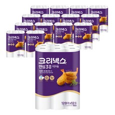 크리넥스 안심 3겹 키친타월 120p, 12개입, 15개