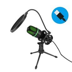 유튜브시작하기 인터넷방송셋팅 방송셋팅 전문 usb 마이크 3.5mm 유선 홈 스테레오 데스크탑 삼각대 마이크 pc youtube 비디오 채팅 게임 팟 캐스팅 녹음, USB 플러그