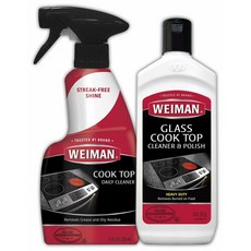 Weiman Glass Cook Top Cleaner 와이만 쿡 탑 클리너 355ml 글래스 쿡 탑 283g 2개