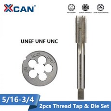 드릴 비트 UNEF UNF UNC 스레드 탭 및 다이 세트 기계 플매트 카펫 러그 고속 강철 금속 태핑 도구 나사 2 개, [23] UNF 3l8-27 2pc Set, 1개