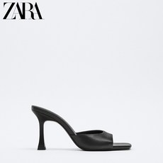 ZARA 자라 레더 뮬 힐