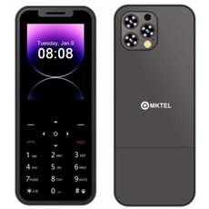MKTEL M14 피처폰 SIM 카드 4 개 대기 2.4 인치 화면 1100mAh 배터리 MP3 MP4 FM 라디오 시니어 폰, Black