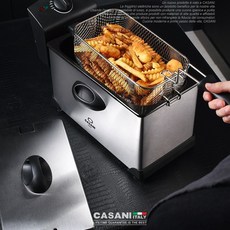 까사니 쿠치나 전기튀김기 3.5L 가정용 미니 소형 윤식당 돈까스 핫도그 치킨 튀김기계, DF35X