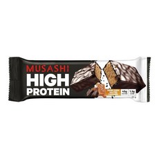 Musashi 무사시 다크 초콜릿 솔티드 카라멜 하이 프로틴 바 90g High Protein Bar, 1개