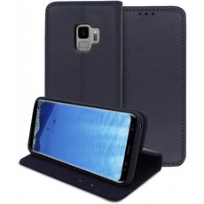 Li Vinci 정품 가죽 지갑 케이스 Samsung Galaxy S9 Plus RFID 차단 플립 커버보기 스탠드 및 카드 슬, 1, 단일상품