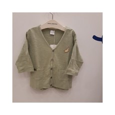 해피랜드 압소바 롤업되는 예쁜 색상의 카키슬럽가디건