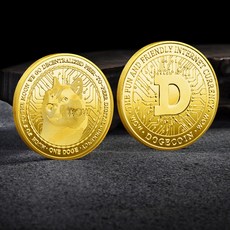 도지코인 기념 골드 주화 비트코인 가상화페 일론 머스크, V