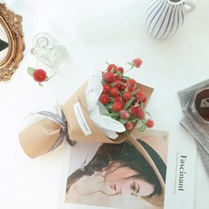 레드 천일홍 꽃다발, 방문(월~토), thick kraft(+3000원)