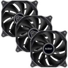 PCCOOLER 120mm Case Fans DN120 PC Fan 3 Pack Dark Night Series High Performance Cooling - Effici