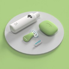 휴대용 미니 면도기 충전식 전동 컬러lamb 세트 여성용 비키니 바디 헤어 제거 2PCS 케어 면도 폼 젤, 옵션01 Shaving Foam Set B
