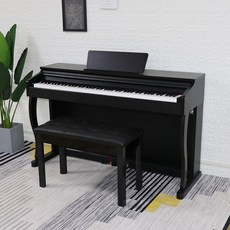 캐럴리어 CL-809 전자디지털피아노 88 해머건반 페달 + 2인용의자, 나뭇결, 블랙