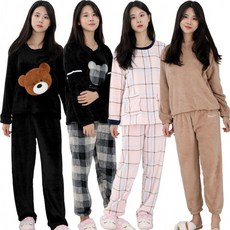 극세사잠옷 겨울 수면세트 잠옷세트 파자마 홈웨어 잠옷 수면 극세사