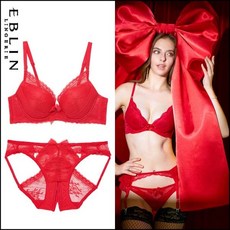 에블린 [세트] 레드 #크리스마스이벤트 #이벤트속옷추천 입고 강렬한 소장하고 싶은~ 샴페인레드 34컵_삼각갈라 EBBR94C01S_EBWE94C02S