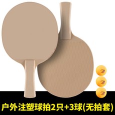 성인 초급자 탁구라켓 운동 직장인 대학생 학교수업 초보 배우기 WG201026406Z, [2 마리] 아웃 도 어 방수 사출 성형 라켓 3 구