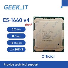 Intel Xeon E5-1660v4 SR2PK 3.2GHz 8 코어 16 스레드 20MB 140W LGA2011-3 CPU 프로세서 E5 1660 v4