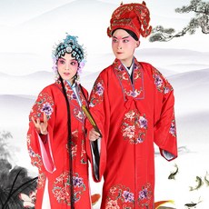 고대복장 희곡 뭉치 알프스프라자축하화환 여성 걸치다 영상 연극 중국식 결혼식이 레드 신부 신랑 코스튬의상