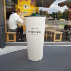 스타벅스 스탠리 빨대텀블러, 400ml, 화이트