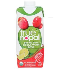 TRUE NOPAL 유기농 선인장 물 라임 함유 500ml(16.9FZ), 1개, 없음, 500ml