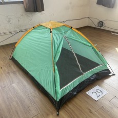 아마존 야외 더블 성인 캠핑 텐트 해변 캠핑 용품 단층 휴대용 텐트 풀 세트 공장, 스타일 29 라이트 시안 (200X140X100)
