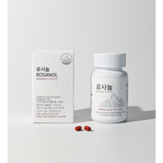 로사놀 스트레스 피로 개선 & 지구력 영양제 1200mg, 3개, 30정