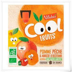 VITABIO Cool fruit compote apple peach apricot 비타비오 쿨 프루트 사과 복숭아 살구 젤리 90g 4개