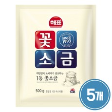 해표 꽃소금, 500g, 5개