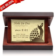 홀인원순금상패