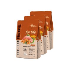  [마이펫닥터] 시그니처 포 라이프 시니어 노견 노령견 강아지 사료 종합 영양 심장 비뇨 관절 다이어트 장 2kg 3ea, 시니어 2kg 3개, 연어 