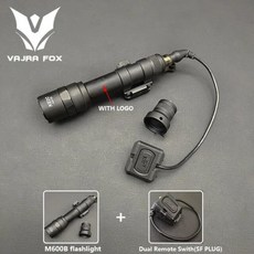 에어소프트 금속 손전등 모드버튼 듀얼 원격 압력 스위치 20mm 피카티니 레일에 적합 SF M600B, 05 BK M600B SetA
