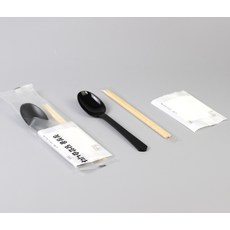 일회용 수저세트 숟가락 젓가락 물티슈 50개, 1. 흰색, 1개