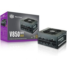 쿨러 마스터 V850 SFX 골드 풀 모듈형 850W 80+ 효율성 ATX 브래킷 포함 조용한 FDB 팬 폼 팩터 10년 보증, 1개